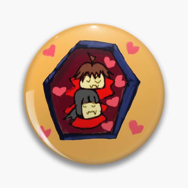 Item preview, Vampire Chibi Heads Loving Couple Napping in a Coffin designed and sold by Junpeiberry.