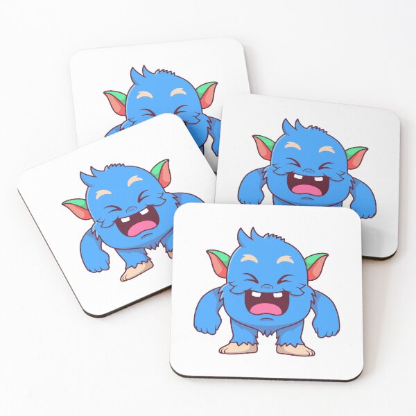 Item preview, Cute Laughing Blue Monster Cartoon designed and sold by Nirwestwarr.