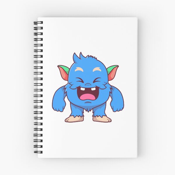 Item preview, Cute Laughing Blue Monster Cartoon designed and sold by Nirwestwarr.