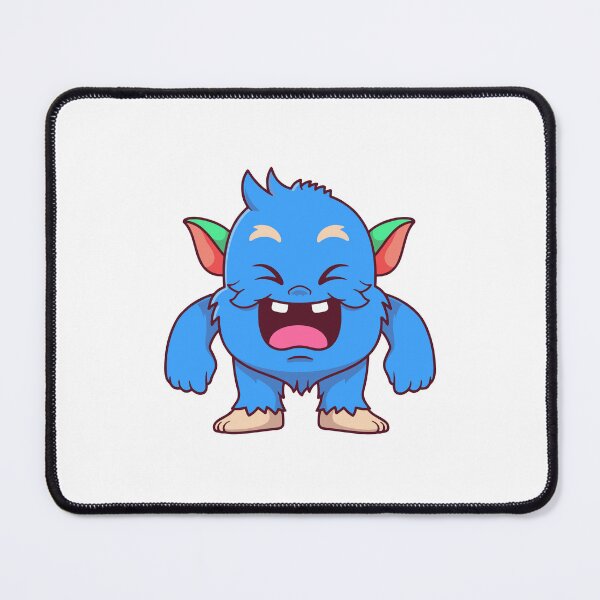 Item preview, Cute Laughing Blue Monster Cartoon designed and sold by Nirwestwarr.
