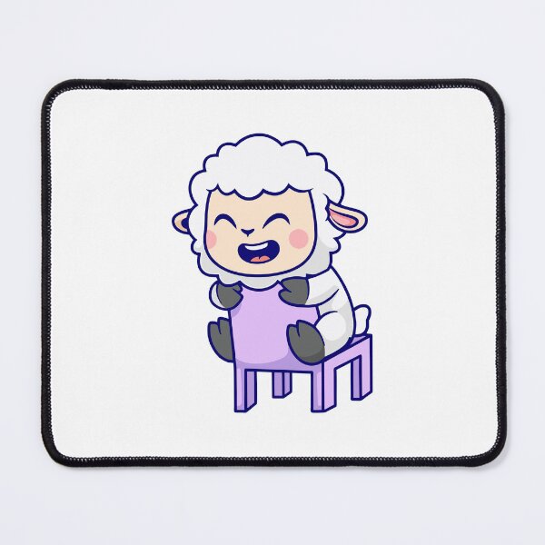 Item preview, Cute Happy Lamb Sitting on a Chair Cartoon designed and sold by Nirwestwarr.