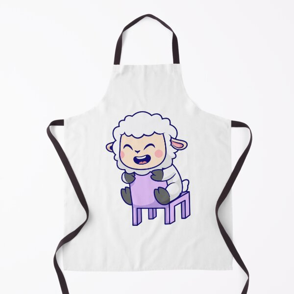 Item preview, Cute Happy Lamb Sitting on a Chair Cartoon designed and sold by Nirwestwarr.