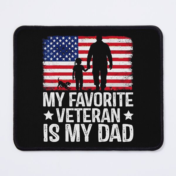 Item preview, Proud Veteran Dad Tribute With American Flag Silhouette designed and sold by zamiokaline.