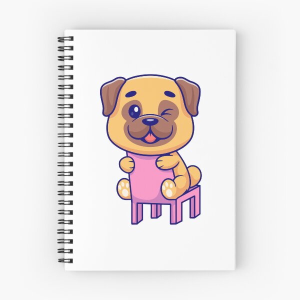 Item preview, Cute Winking Pug Dog Sitting on a Pink Chair designed and sold by Nirwestwarr.