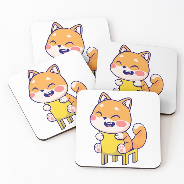 Item preview, Cute Happy Shiba Inu Dog Sitting on a Yellow Chair designed and sold by Nirwestwarr.