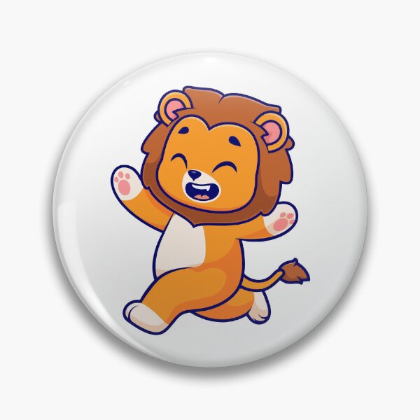 Item preview, Cute Happy Running Lion Cartoon Illustration designed and sold by Nirwestwarr.