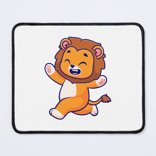 Item preview, Cute Happy Running Lion Cartoon Illustration designed and sold by Nirwestwarr.