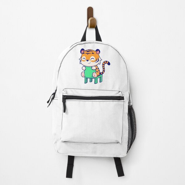 Item preview, Cute Happy Tiger Sitting on a Green Chair Cartoon designed and sold by Nirwestwarr.