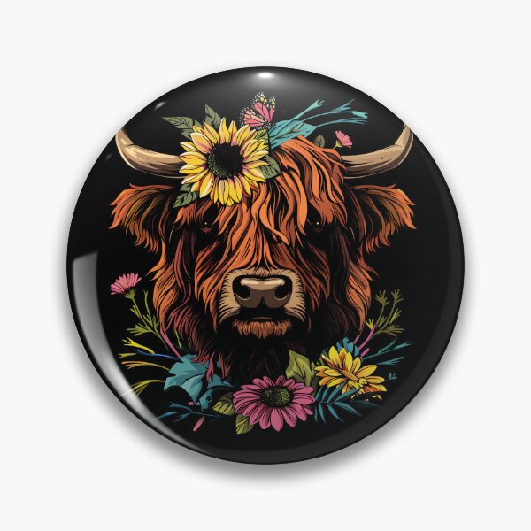Item preview, Funny Scottish Highland Cow Floral Colorful Boys Girls Kids designed and sold by rafaeltto.
