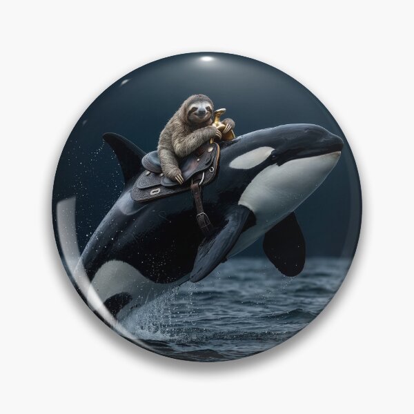Item preview, Plucky Sloth Rides a Friendly Orca designed and sold by Tridentulus.