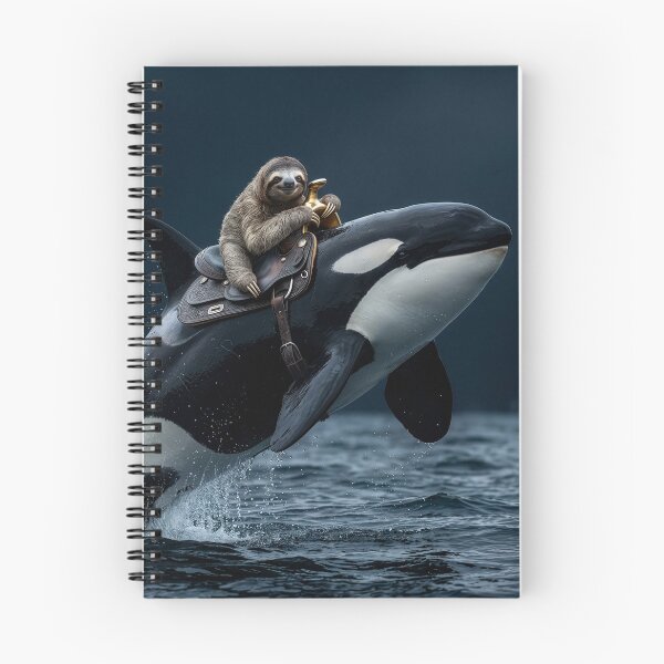 Item preview, Plucky Sloth Rides a Friendly Orca designed and sold by Tridentulus.