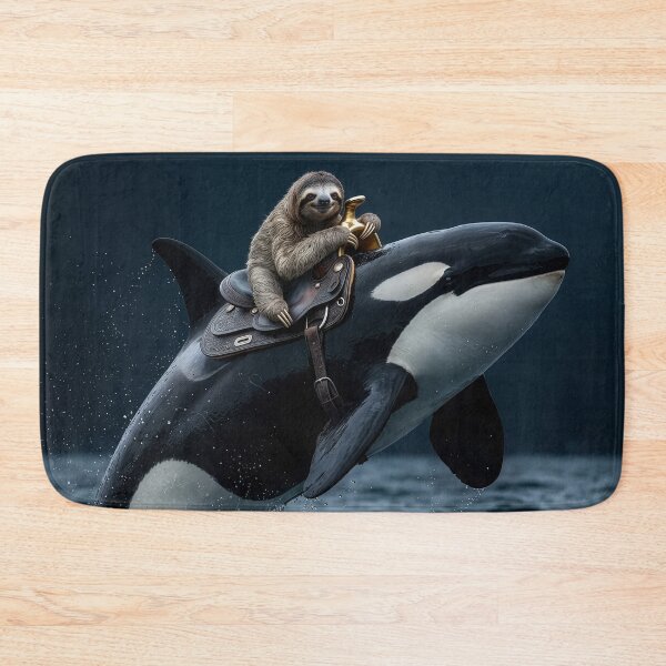 Item preview, Plucky Sloth Rides a Friendly Orca designed and sold by Tridentulus.