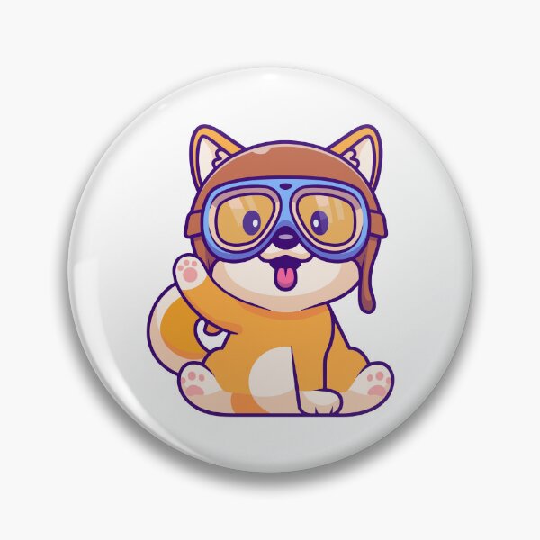 Item preview, Cute Puppy Dog Wearing Aviator Goggles Cartoon designed and sold by Nirwestwarr.