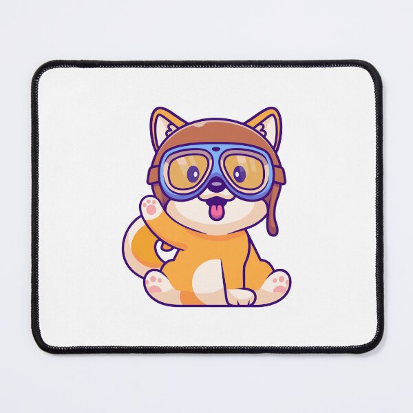 Item preview, Cute Puppy Dog Wearing Aviator Goggles Cartoon designed and sold by Nirwestwarr.