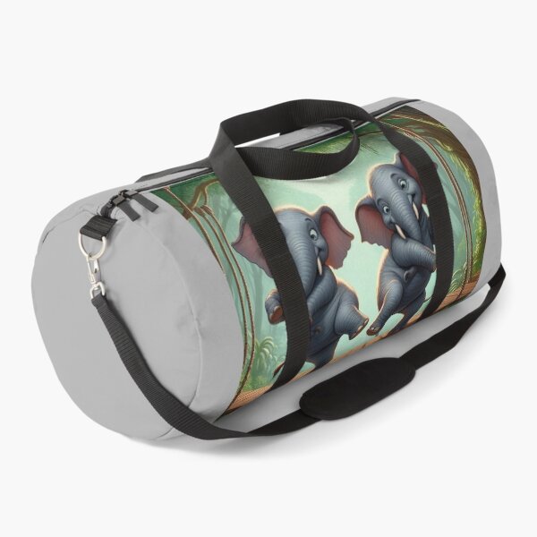 Item preview, Two Elephants Dancing on a Hanging Bridge designed and sold by CarolM.
