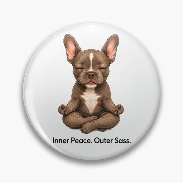 Item preview, Inner Peace Outer Sass French Bulldog Puppy designed and sold by MyTimeCreative.