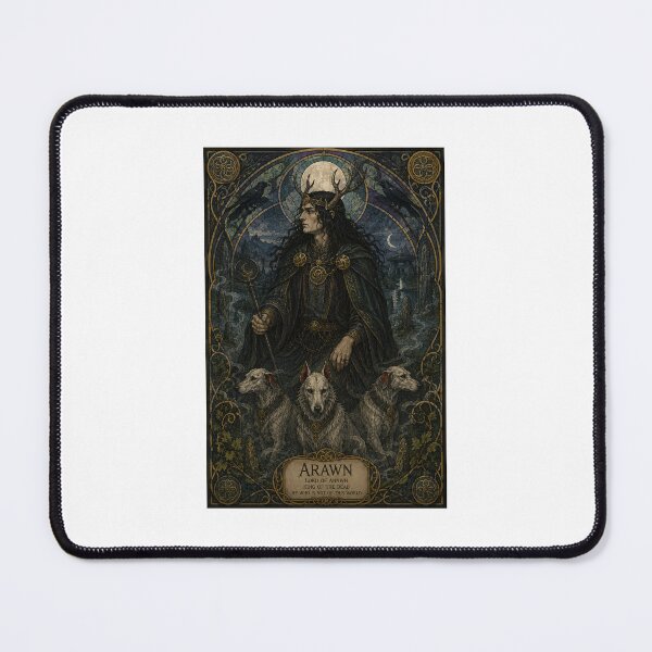 Item preview, Arawn – King of Annwn | Celtic Underworld Art Nouveau Print designed and sold by Urbantheseus.