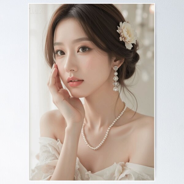 Item preview, Pearl Glow Beauty Portrait designed and sold by SEIMEI2025.