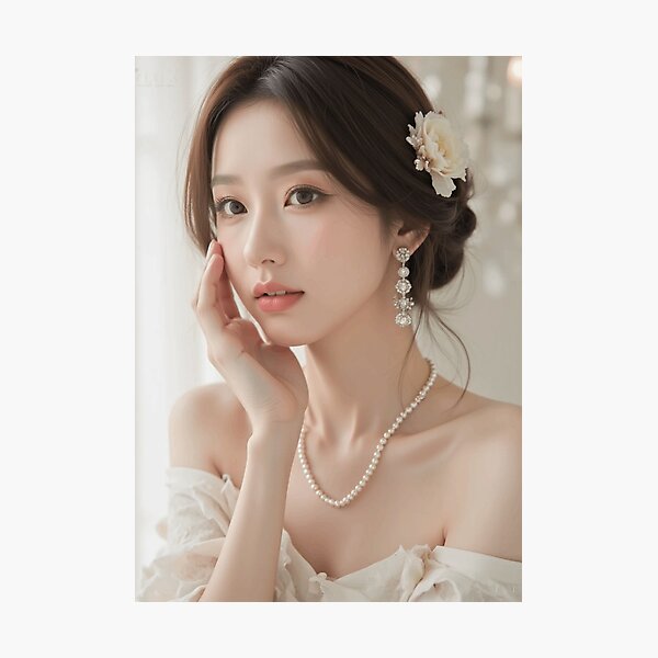 Item preview, Pearl Glow Beauty Portrait designed and sold by SEIMEI2025.