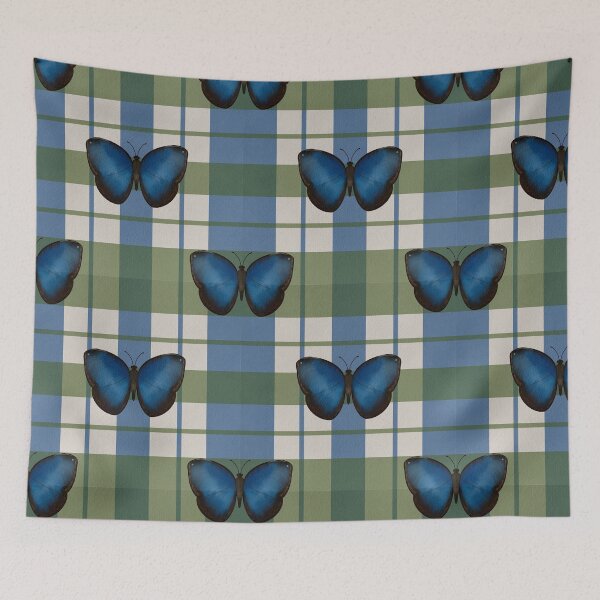 Aperçu de l'œuvre Papillon dans le tartan créée et vendue par KharaFox Design.