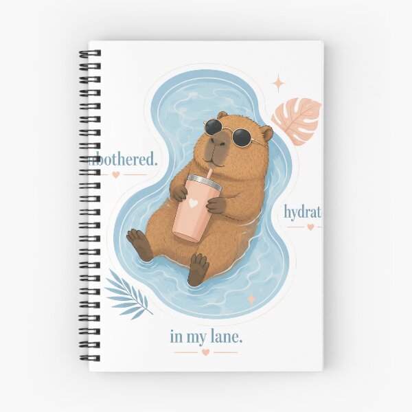 Item preview, Unbothered Hydrated In My Lane Capybara Vibes designed and sold by Inspirahawke.