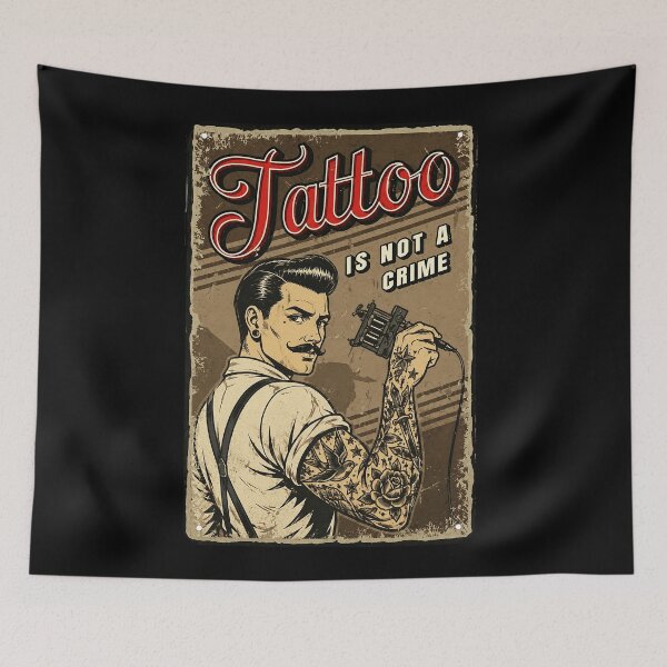 Item preview, Vintage Tattoo Artist Rebel Style Retro Ink Culture Poster designed and sold by Modaozushi216.