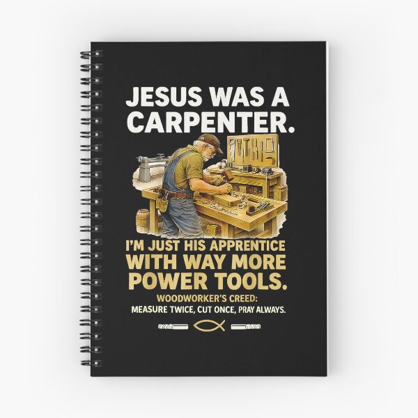 Item preview, Jesus Was a Carpenter Funny Power Tools Faith Humor designed and sold by zamiokaline.