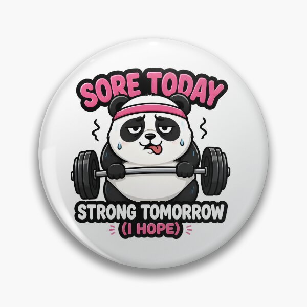 Item preview, Sore Today Strong Tomorrow Funny Panda Gym designed and sold by johndesignwaves.