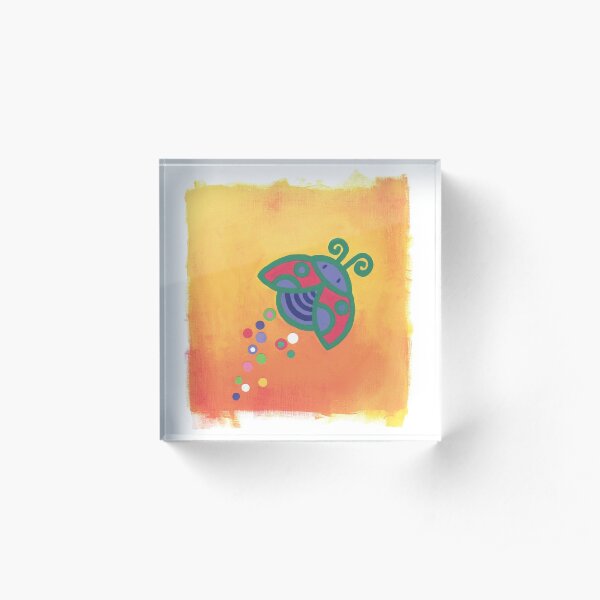 Flying Ladybird Acrylic Block