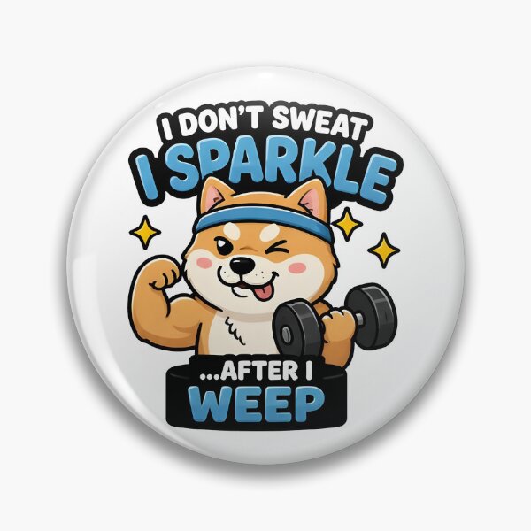 Item preview, I Don’t Sweat I Sparkle Funny Shiba Inu Gym designed and sold by johndesignwaves.