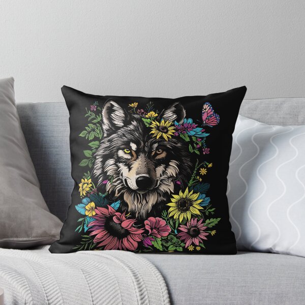 Item preview, Funny Wolf Floral Colorful Boys Girls Kids designed and sold by rafaeltto.