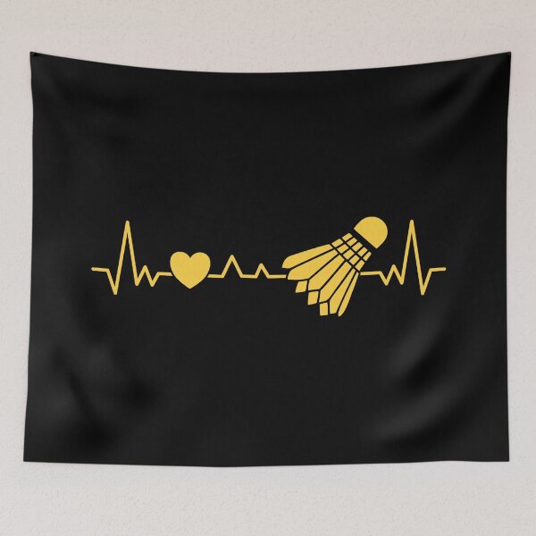 Item preview, Badminton Heartbeat with Shuttlecock and Love Sports designed and sold by allistermariam.