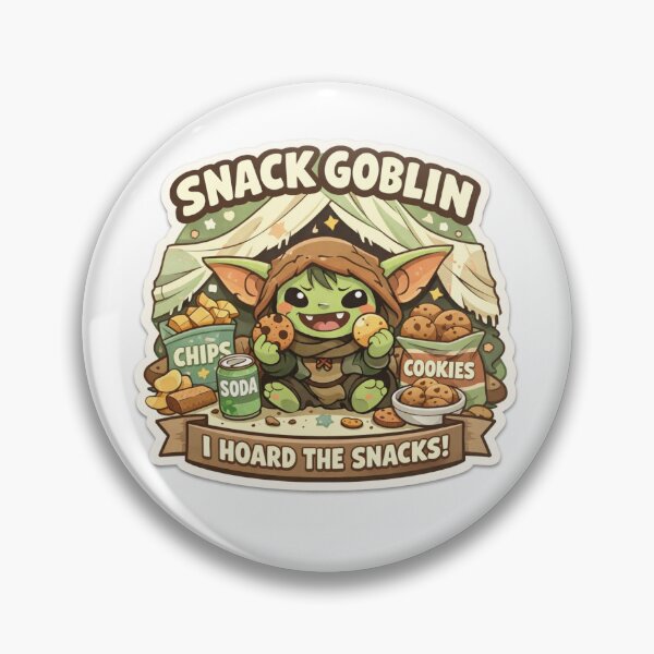 Item preview, Snack Goblin Sticker Kawaii Funny Meme Aesthetic for Food Lovers & Cozy Chaos designed and sold by CutePrintCorner.