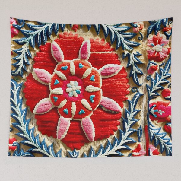 Item preview, 18th Century Suzani Fragment Print designed and sold by Vicky Brago-Mitchell®.