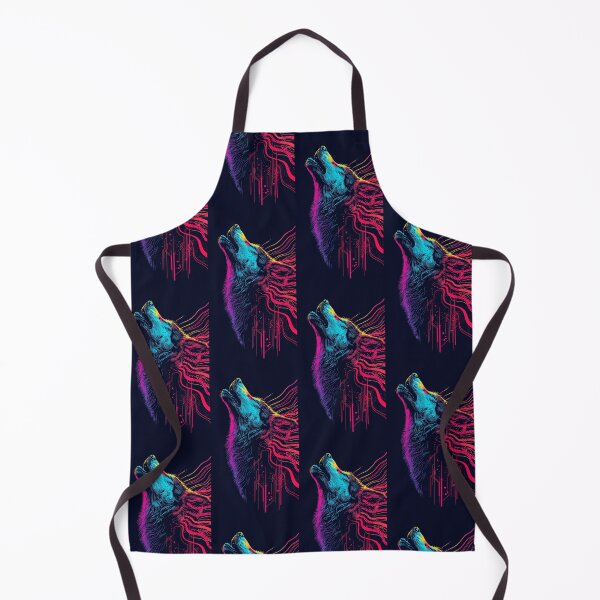 Item preview, Neon Cyber Wolf Howling designed and sold by KiraChie.