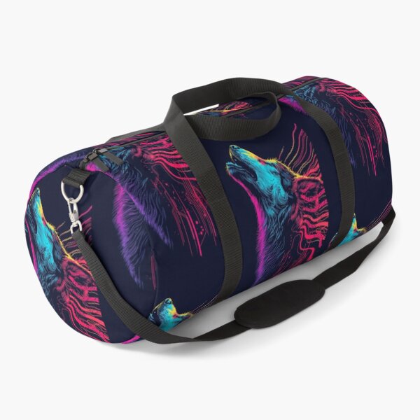 Item preview, Neon Cyber Wolf Howling designed and sold by KiraChie.