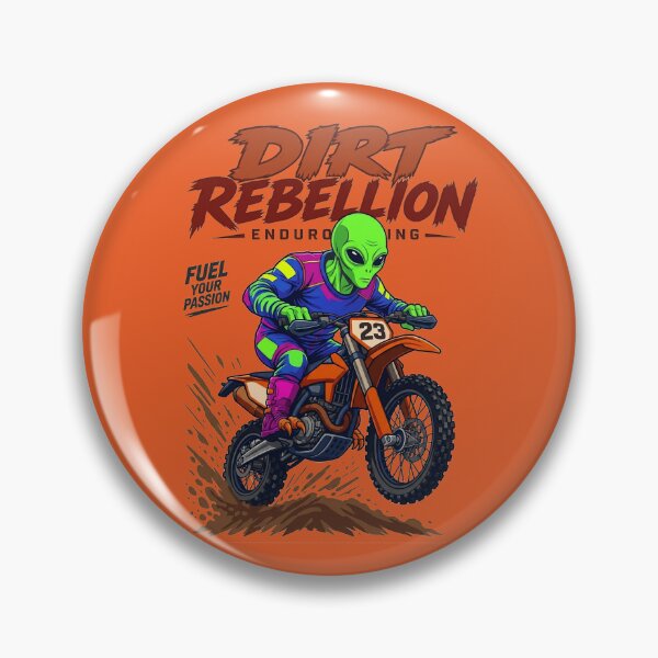 Item preview, Alien Dirt Rebellion Motocross Enduro Rider designed and sold by IvoryArtDesign.