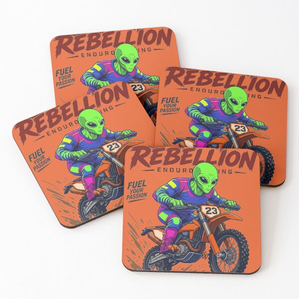 Item preview, Alien Dirt Rebellion Motocross Enduro Rider designed and sold by IvoryArtDesign.