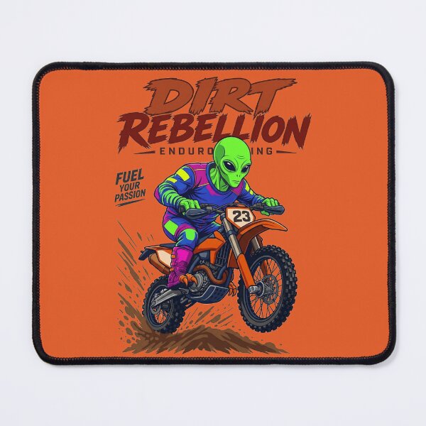Item preview, Alien Dirt Rebellion Motocross Enduro Rider designed and sold by IvoryArtDesign.