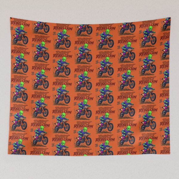 Item preview, Alien Dirt Rebellion Motocross Enduro Rider designed and sold by IvoryArtDesign.