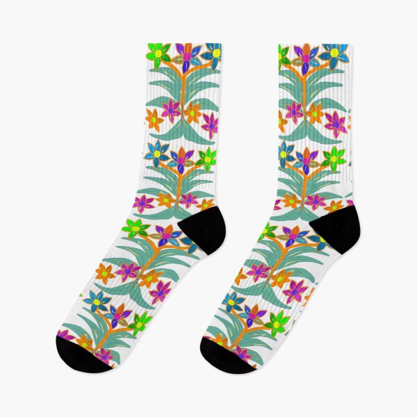 Item preview, Colorful Folk Art Floral Seamless Pattern with Decorative Botanical Elements designed and sold by Ei-Ei.