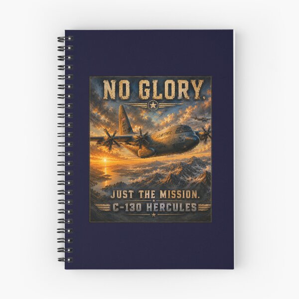 Item preview, No Glory Just the Mission C-130 Hercules Vintage Military Aircraft Graphic designed and sold by Swanny's Custom T-shirt and Gift Designs.