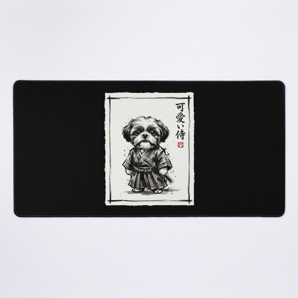 Item preview, Shih Tzu Samurai Warrior in Traditional Japanese Ink Wash Style designed and sold by titanlevi.