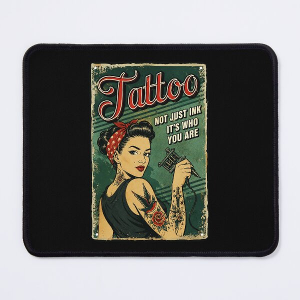 Item preview, Retro Tattoo Woman With Vintage Ink Culture Attitude designed and sold by Modaozushi216.