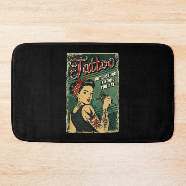Item preview, Retro Tattoo Woman With Vintage Ink Culture Attitude designed and sold by Modaozushi216.