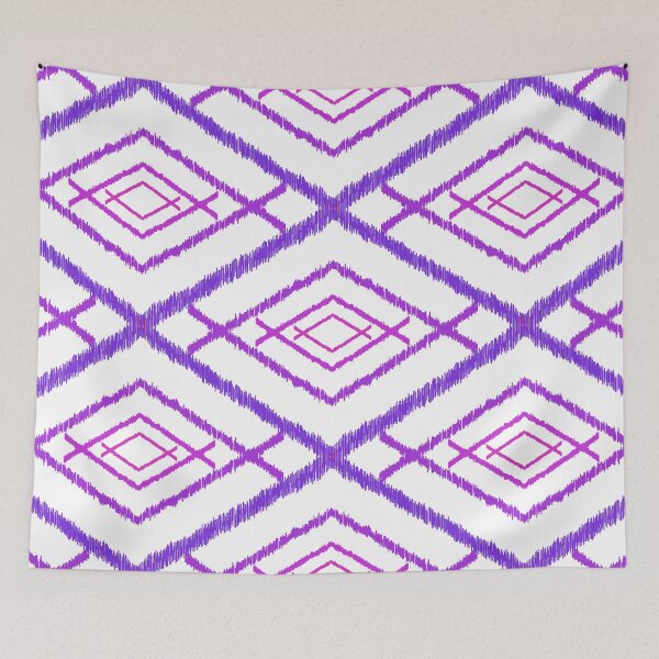 Item preview, Purple Ikat Geometric Seamless Pattern with Tribal Diamond Ornament Background designed and sold by Ei-Ei.