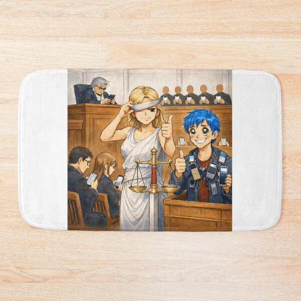 Item preview, Justice Served - Funny Courtroom Anime Sticker designed and sold by sabarinath3421.