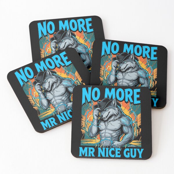 Item preview, No More Mr Nice Guy Retro Muscular Cowboy Wolf designed and sold by Vermanartist.