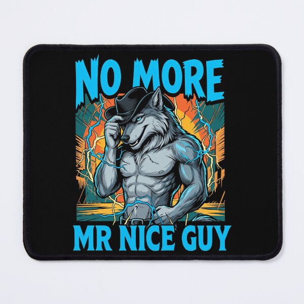 Item preview, No More Mr Nice Guy Retro Muscular Cowboy Wolf designed and sold by Vermanartist.