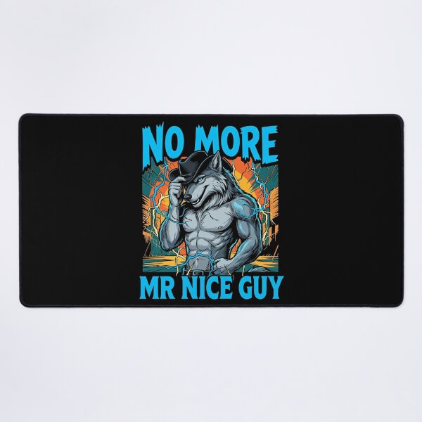 Item preview, No More Mr Nice Guy Retro Muscular Cowboy Wolf designed and sold by Vermanartist.